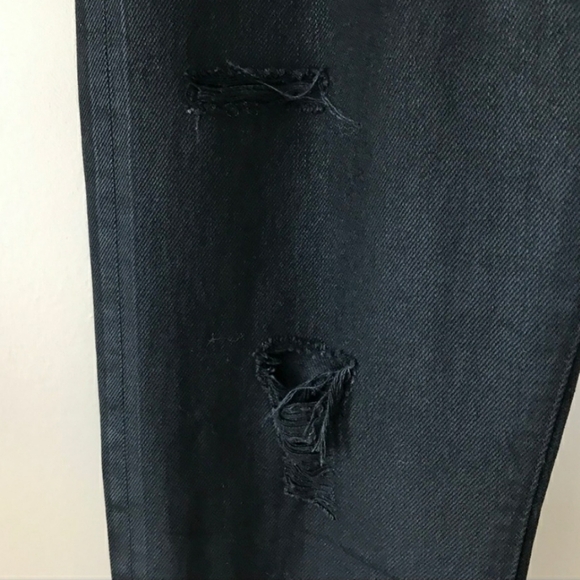 NEW Calvin Rucker Jeans Baby Love Distressed Black 26 Hi Waist Boyfriend Luxury - Picture 6 of 16
